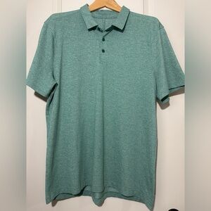 Lululemon Men’s Evolution Green Polo Shirt Short Sleeve Size XL